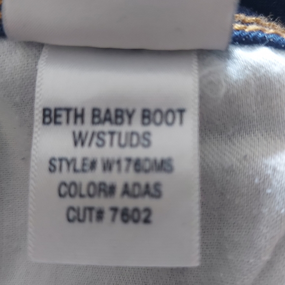 Hudson Womens Beth Mid Rise, Baby Bootcut Jeans With Studs - Picture 7 of 10